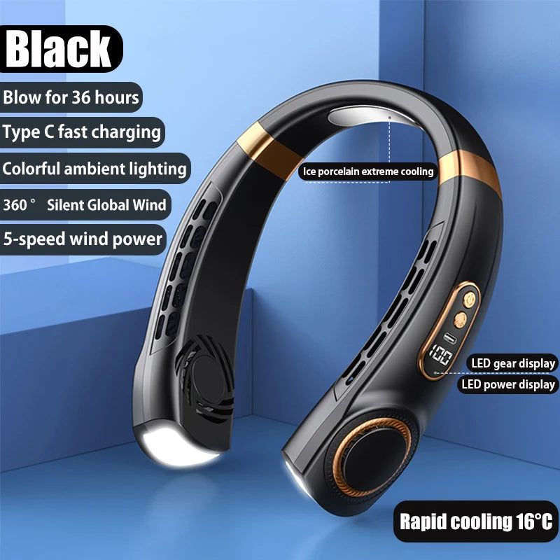 VEVA™ Portable Hanging Neck Fan with LED Display