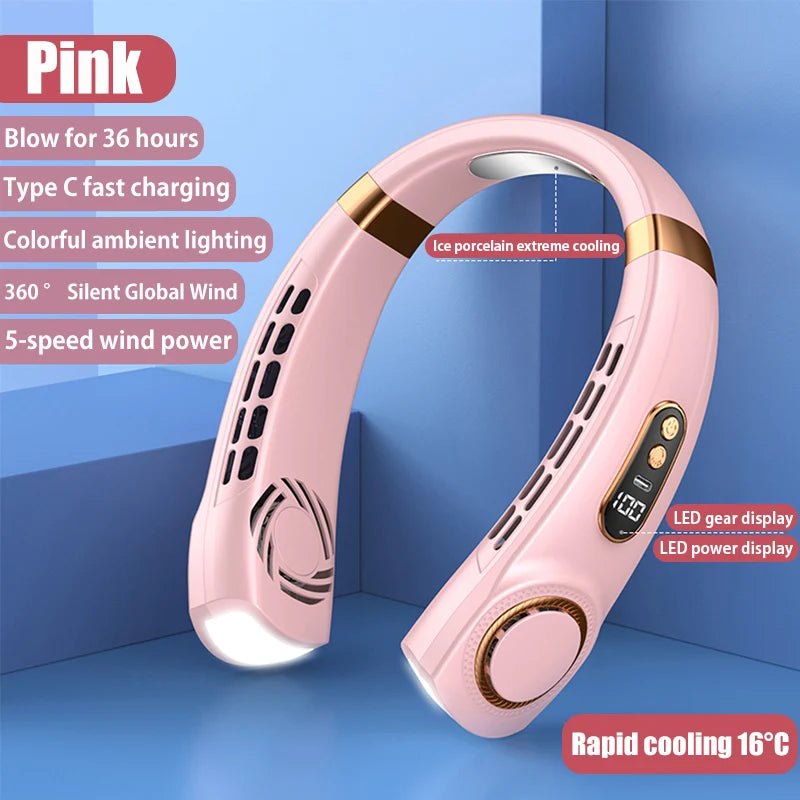 VEVA™ Portable Hanging Neck Fan with LED Display