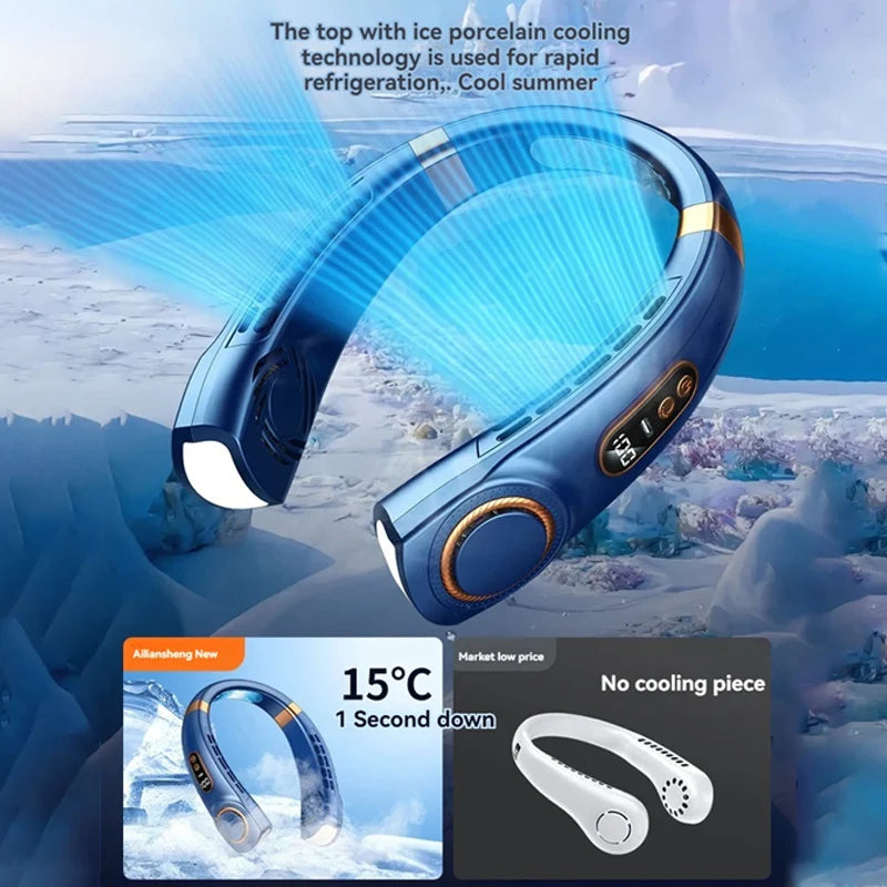VEVA™ Portable Hanging Neck Fan with LED Display