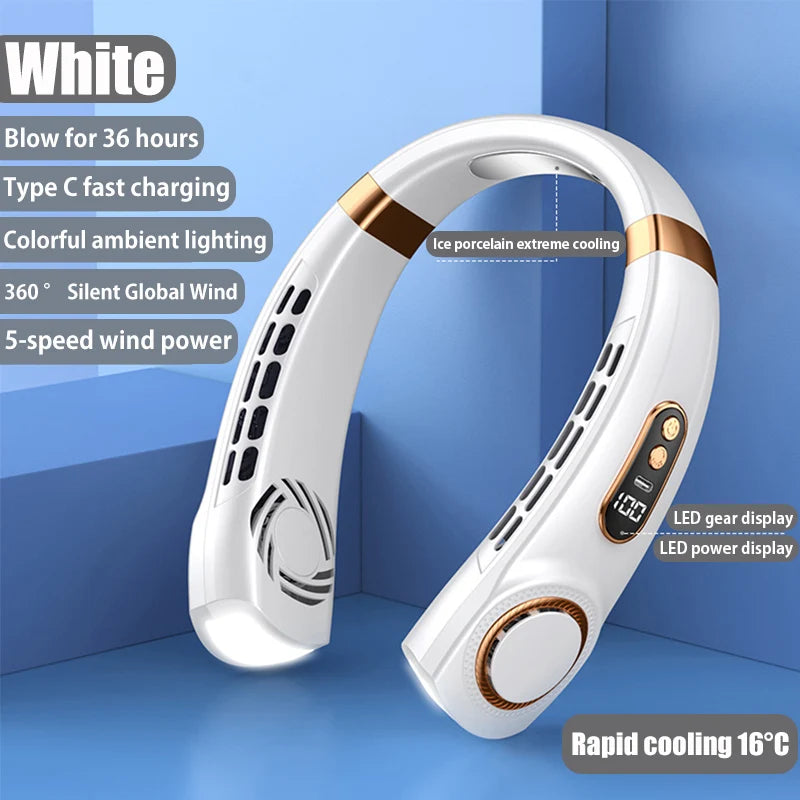 VEVA™ Portable Hanging Neck Fan with LED Display