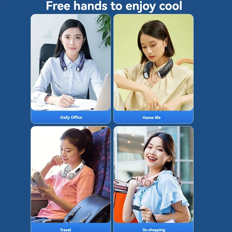 VEVA™ Portable Hanging Neck Fan with LED Display