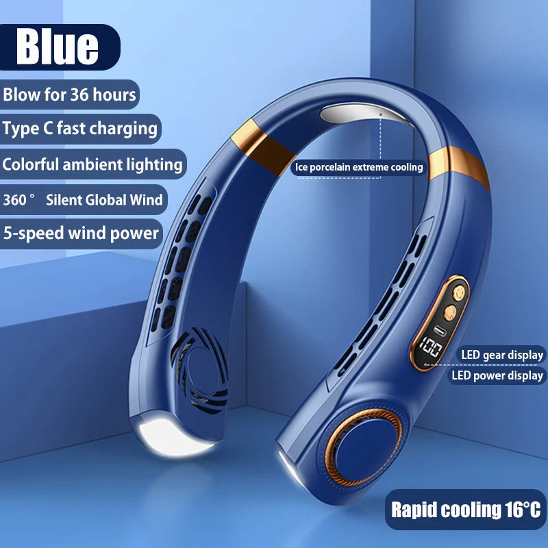 VEVA™ Portable Hanging Neck Fan with LED Display