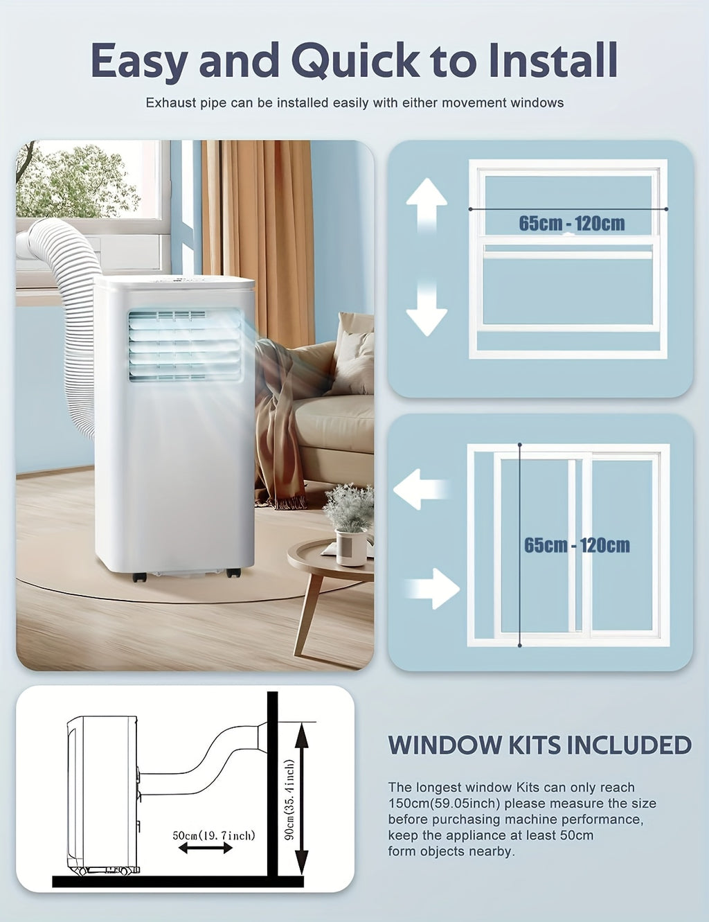 VEVA™ Portable Air Conditioner – 3-in-1 AC, Dehumidifier & Fan